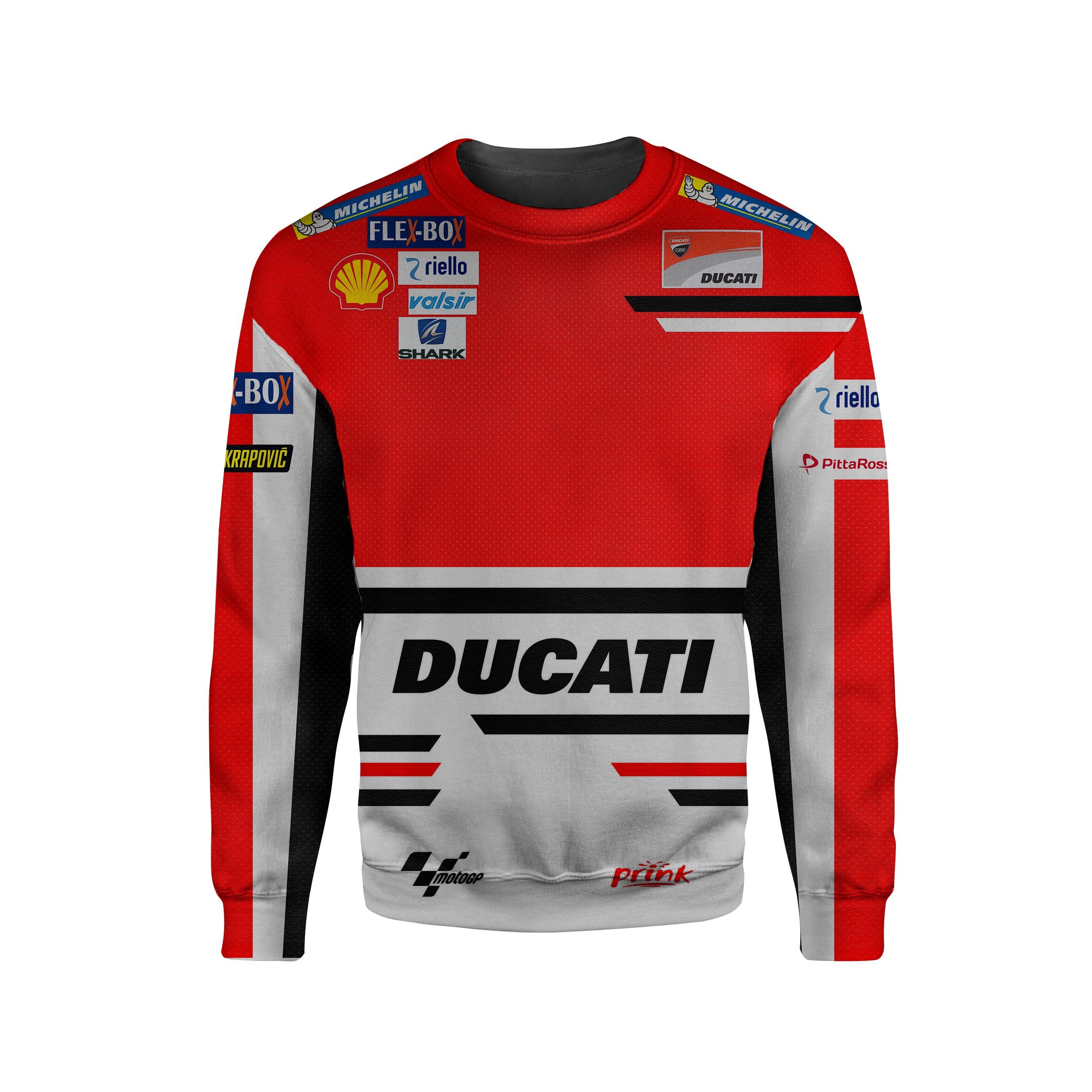 2019 Andrea Dovizioso #04 Men's Red T-Shirt Official Ducati Corse Racing MotoGP 