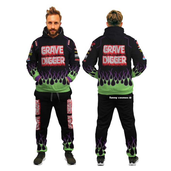 Grave Digger Jogger And Hoodie