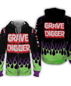 Grave Digger Shirt Hoodie Racing Uniform Clothes Monster Jam Sweatshirt Zip Hoodie Sweatpant