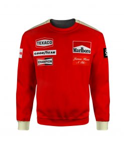 James Hunt Shirt Hoodie Racing Uniform Clothes Formula One Grand Prix Sweatshirt Zip Hoodie Sweatpant