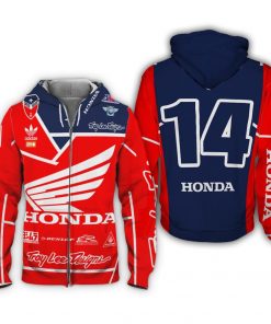 Honda HRC Shirt Hoodie Racing Uniform Clothes Motocross Sweatshirt Zip Hoodie Sweatpant