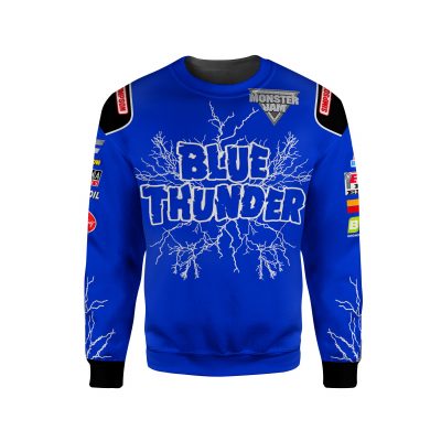 Blue Thunder Shirt Hoodie Racing Uniform Clothes Monster Jam Sweatshirt Zip Hoodie Sweatpant