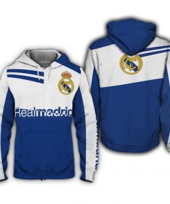 Real Madrid Shirt Hoodie Uniform Clothes Soccer Sweatshirt Zip Hoodie Sweatpant