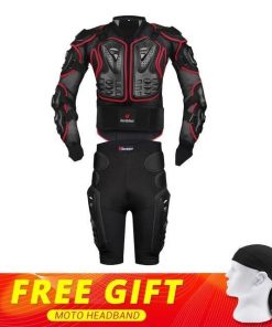 New Moto Motocross Racing Motorcycle Body Armor Protective Gear Motorcycle Jacket+Shorts Pants+Protection Knee Pads+Gloves Guard