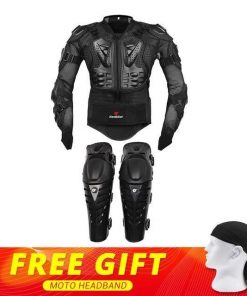 New Moto Motocross Racing Motorcycle Body Armor Protective Gear Motorcycle Jacket+Shorts Pants+Protection Knee Pads+Gloves Guard