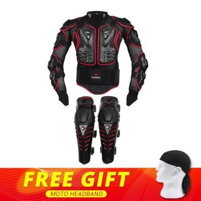 New Moto Motocross Racing Motorcycle Body Armor Protective Gear Motorcycle Jacket+Shorts Pants+Protection Knee Pads+Gloves Guard