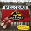 Jurassic Park Personalized House Name Doormat