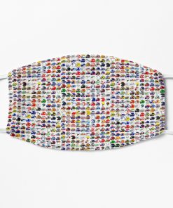 250 Helmets That Made F1 History Flat Mask, Face Mask, Cloth Mask