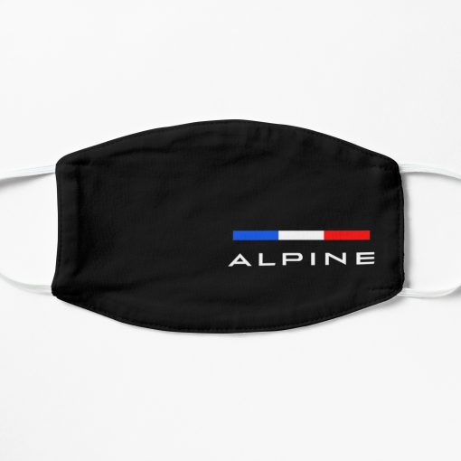 Alpine F1 team colors Flat Mask, Face Mask, Cloth Mask