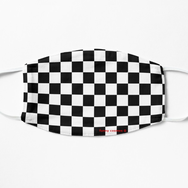 checkered, car racing flag Flat Mask, Face Mask, Cloth Mask