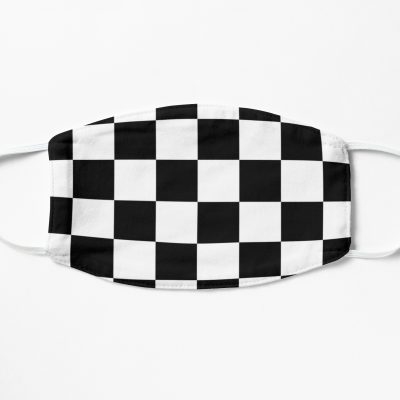 Checkered Flag Pattern Race Winner  Flat Mask, Face Mask, Cloth Mask