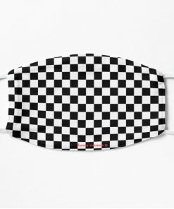 Chequered Flag Flat Mask, Face Mask, Cloth Mask