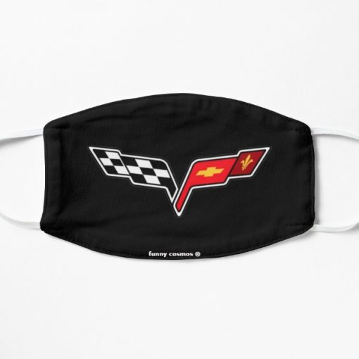 Corvette logo Flat Mask, Face Mask, Cloth Mask