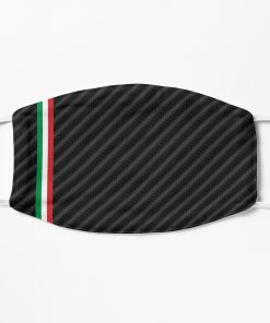 Italian racing car carbon fiber Flat Mask, Face Mask, Cloth Mask