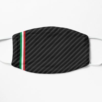 Italian racing car carbon fiber Flat Mask, Face Mask, Cloth Mask