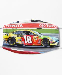 Kyle Busch racing on 2 wheels Flat Mask, Face Mask, Cloth Mask