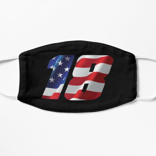 Kyle Busch USA 18 Flat Mask, Face Mask, Cloth Mask