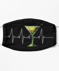Martini Heartbeat Cocktail Hour Dirty Martini Glass Face Mask, Cloth Mask