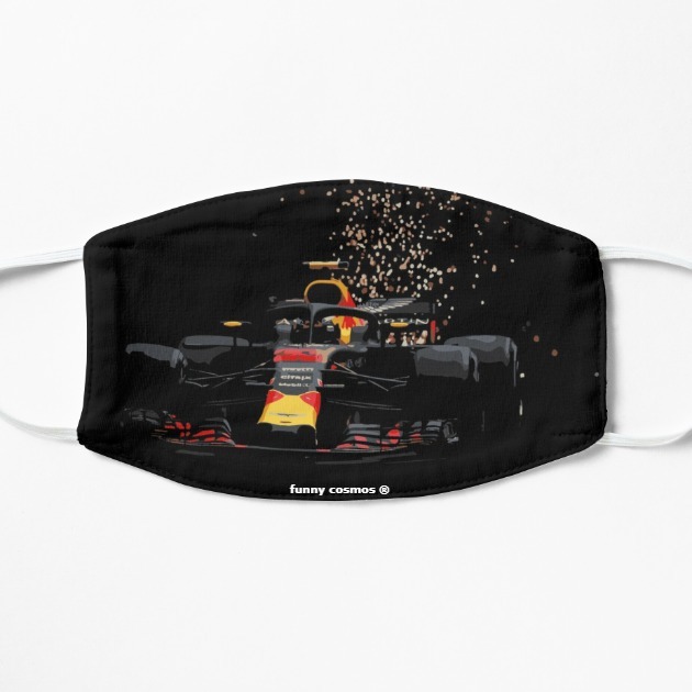 Max Verstappen - Redbull  Monaco Flat Mask, Face Mask, Cloth Mask