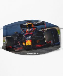 Max Verstappen in the 2020 F1 car from the front Flat Mask, Face Mask, Cloth Mask