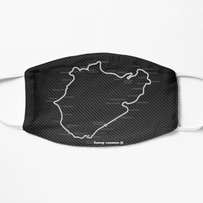 Nordschleife Carbon Fiber Poster Flat Mask, Face Mask, Cloth Mask