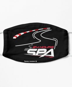 Spa Francorchamps Spa Total 24 Hour Racetrack T-Shirt Artwork Flat Mask, Face Mask, Cloth Mask