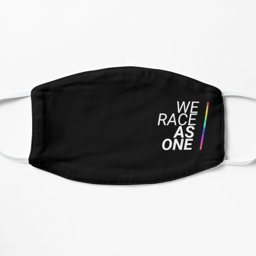 We race as one (Black) Flat Mask, Face Mask, Cloth Mask