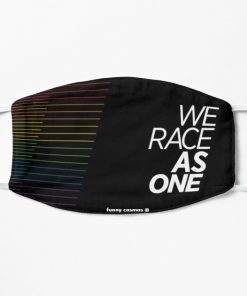 We Race Together (rainbow split) Flat Mask, Face Mask, Cloth Mask