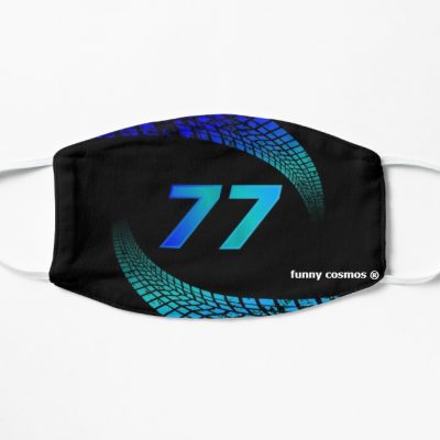 77 Ice Blue – Black Face Mask, Cloth Mask