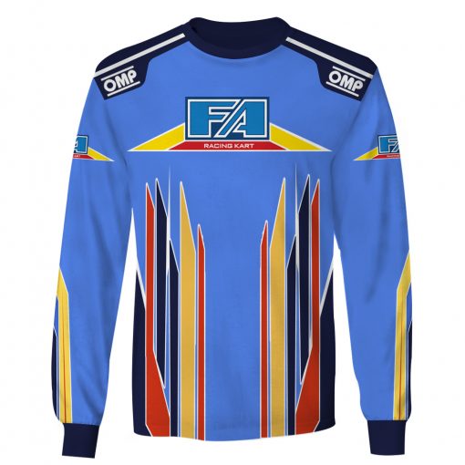 Fernando Alonso Kart Hoodie Fa Kart Sweater Fa Kart Racing, Omp Racing Uniform