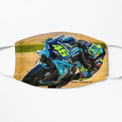 Valentino Rossi Racing His 2021 Motogp Motorcycle Abstract Face Mask, Cloth Mask