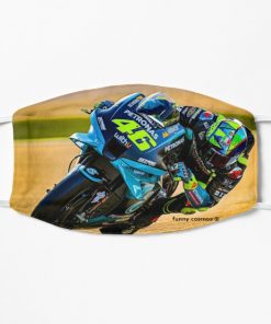 Valentino Rossi Racing His 2021 Motogp Motorcycle Face Mask, Cloth Mask
