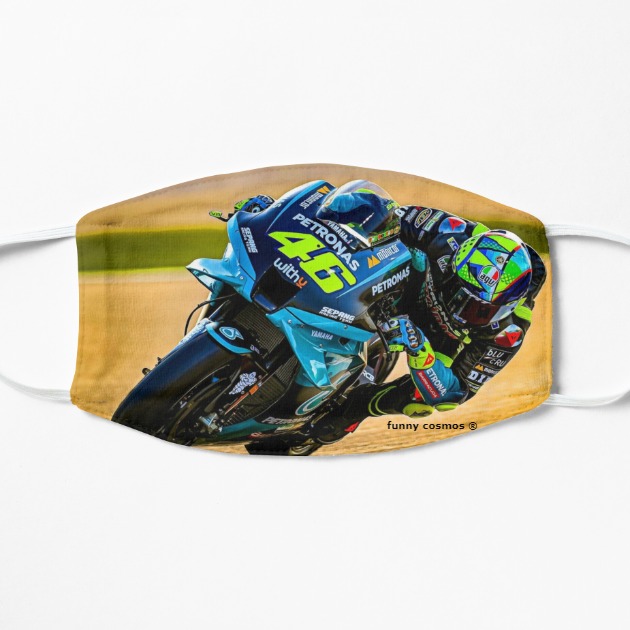 Valentino Rossi Racing His 2021 Motogp Motorcycle Face Mask, Cloth Mask