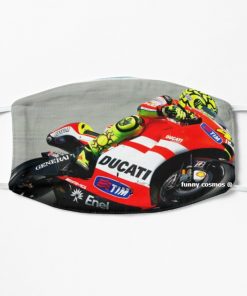 Valentino Rossi Riding His Ducati Face Mask, Cloth Mask