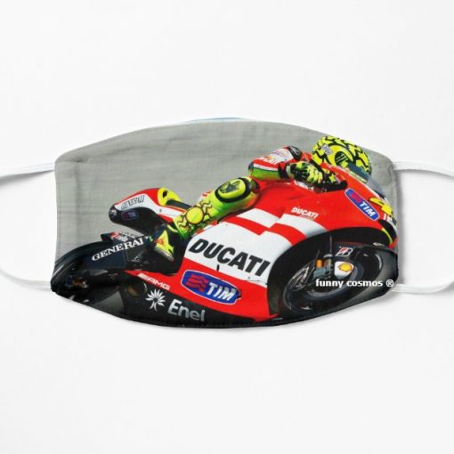 Valentino Rossi Riding His Ducati Face Mask, Cloth Mask