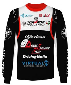 Hoodie Alfa Romeo Sweater Alfa Romeo , Driving Simulation Center, Tornado Racing Team, Driving Italia, Virtual Center Gaming Racing Uniform