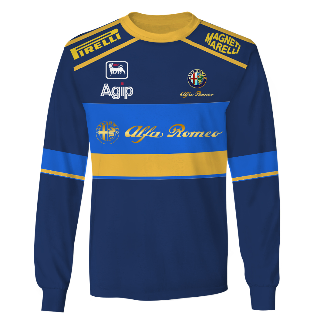 Hoodie Alfa Romeo Sweater Mechanic Overall Alfa Romeo, Agip , Pirelli, Magneti Marelli Racing Uniform