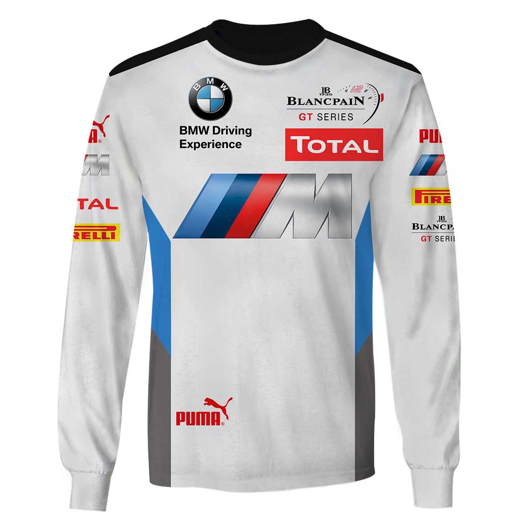 Hoodie Bmw Sweater Bmw Driving Experience ,Total, Blancpain Gt Series  Racing Uniform T-Shirt in Cotton - Black Size (M, L, 2XL, 3XL)