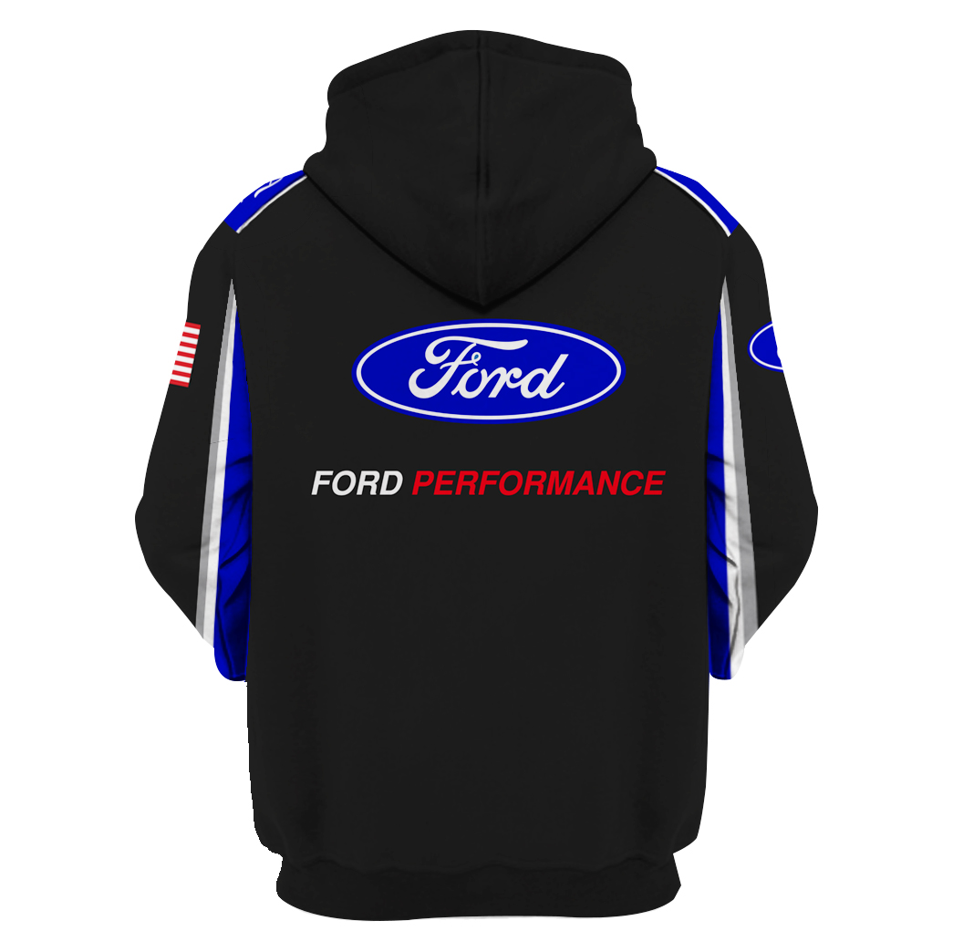 Hoodie Ford Performance, Usa Flat, Ford Motor Company, Ford Racing Logo Racing Uniform
