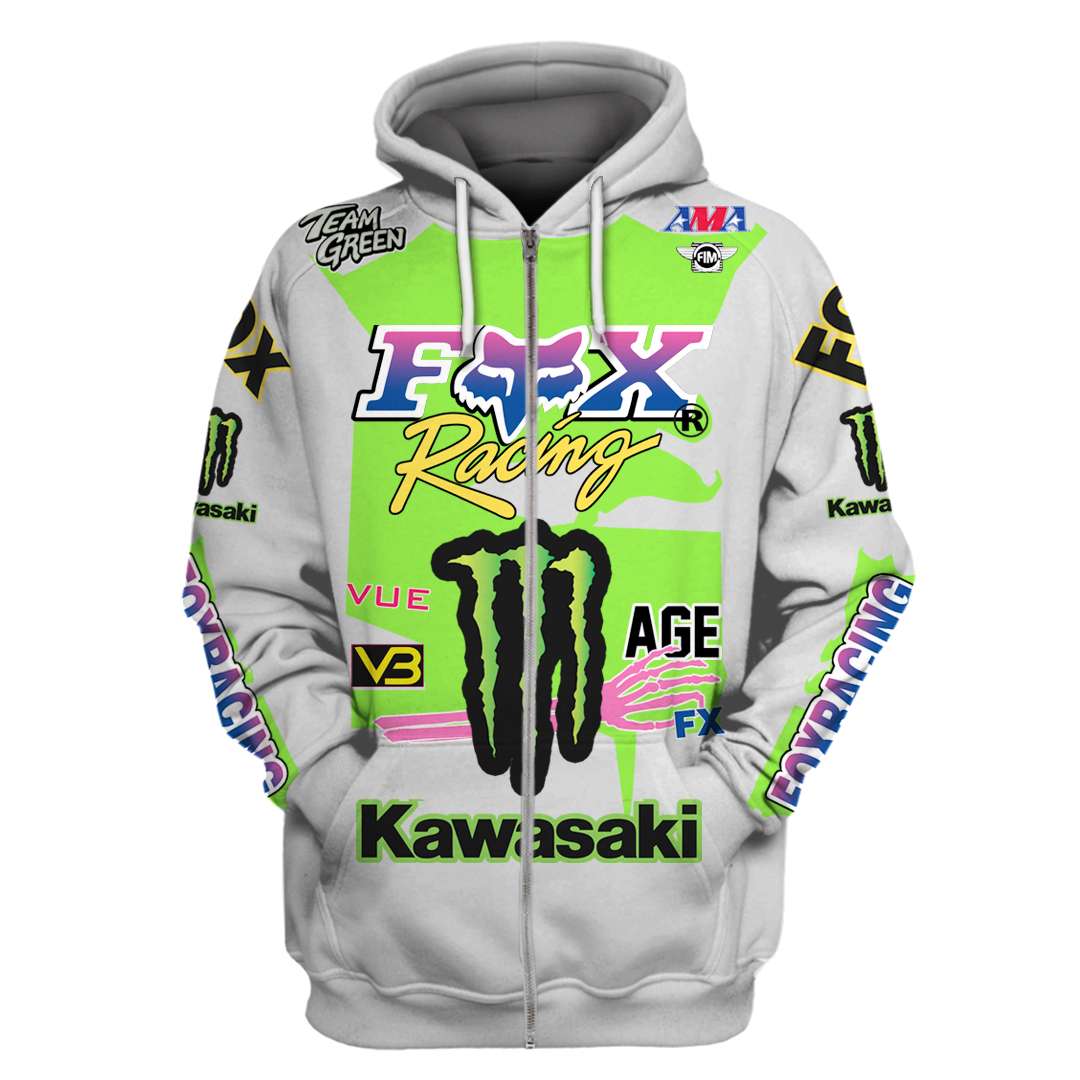 Kawasaki Moto GP Racing Clothes Moto Grand Prix Hoodie Sweatshirt Zip Hoodie