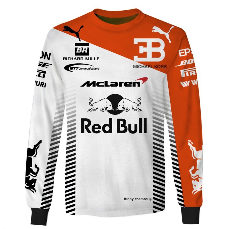Hoodie Richard Mille Sweater Ntt Communications, Mclaren, Red Bull, Michael Kors, Richard Mille Racing Uniform