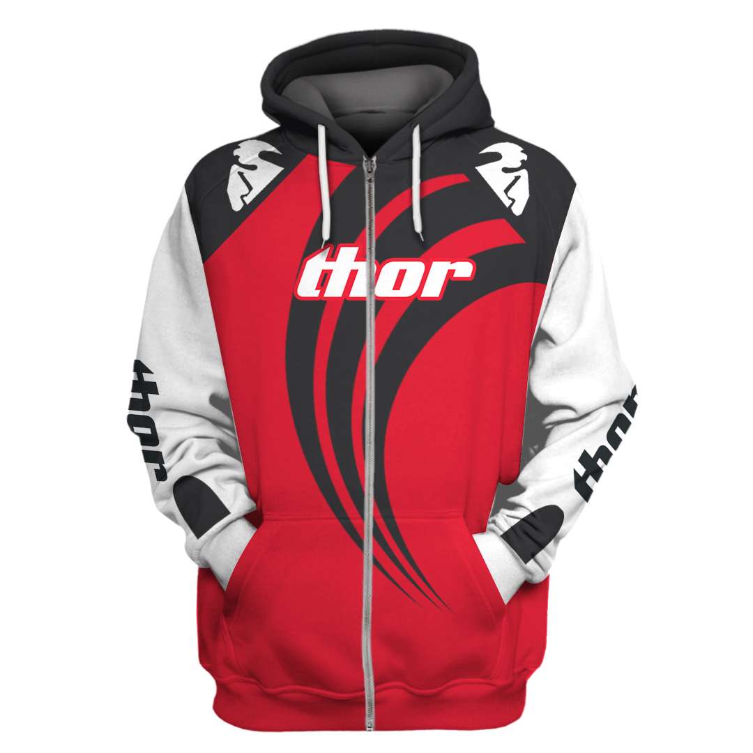 Hoodie Thor Mx, Thor Pulse, Motocross, Thor Racing Personalized Hoodie  T-Shirt in Cotton - Black Size (M, L, 2XL, 3XL)