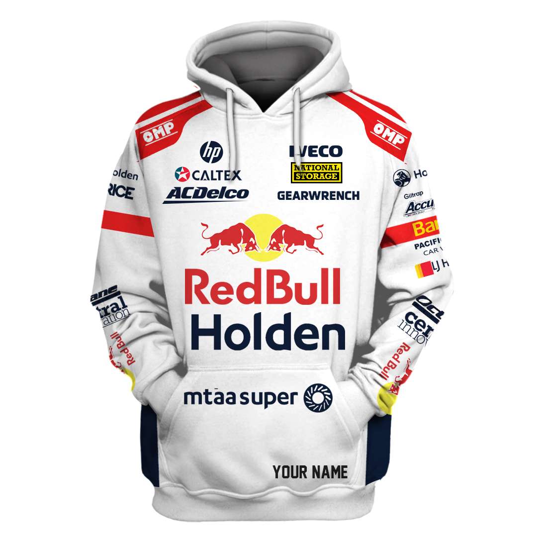 Jamie Whincup , Craig Lowndes Hoodie Red Bull Holden Sweater Red Bull Holden Iveco, National Storage, Gearwrench, Mtaa Super, Acdelco, Omp Personalized Hoodie
