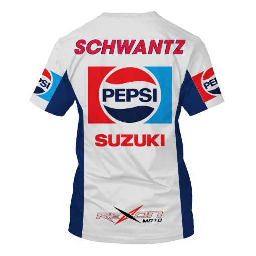 Kevin Schwantz Hoodie Yoshimura Suzuki Gp Sweater Pepsi, Suzuki, Yoshimura Team, Arai, Motul 34, Michelin Racing Uniform