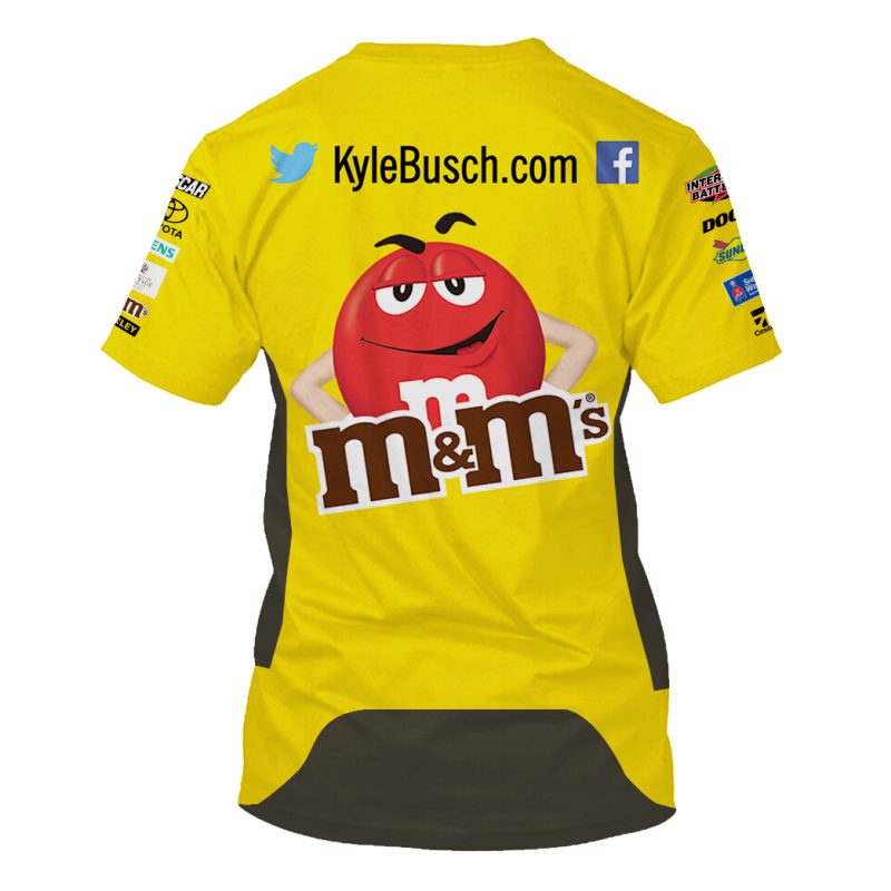Kyle Busch Hoodie M&M’S Toyota Sweater Nascar Cup Series, M&M’S Racing, Goodyear, Madtools Racing Uniform