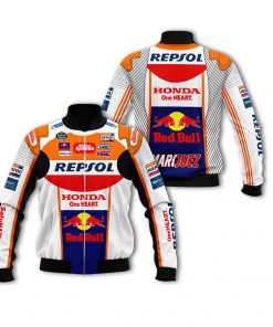 Marc Marquez, Jorge Lorenzo Bomber Jacket Red Bull Honda Repsol Honda One Heart, Motospeeds, Marquez, Repsol Bomber Jacket