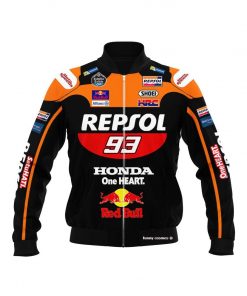 Marc Marquez Bomber Jacket Red Bull Honda Repsol Marc Marquez 93, Honda One Heart, Motospeeds, Marquez, Repsol Bomber Jacket