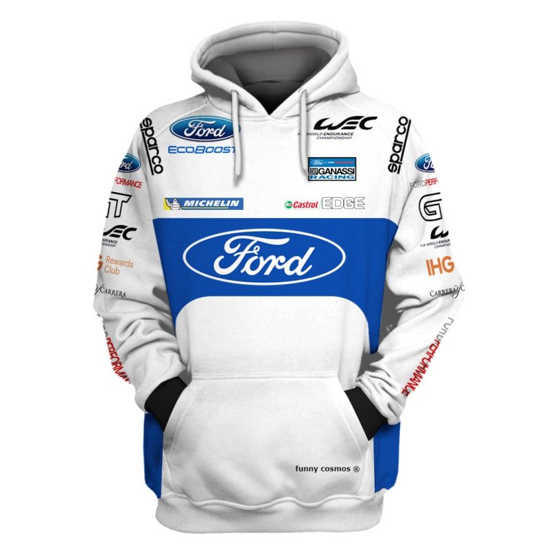 Marino Franchitti Hoodie Ford Gt Sweater Ford, Ecoboost, Castrol Edeg, Sparco, Ford Performance, Ganassi Racing Racing Uniform