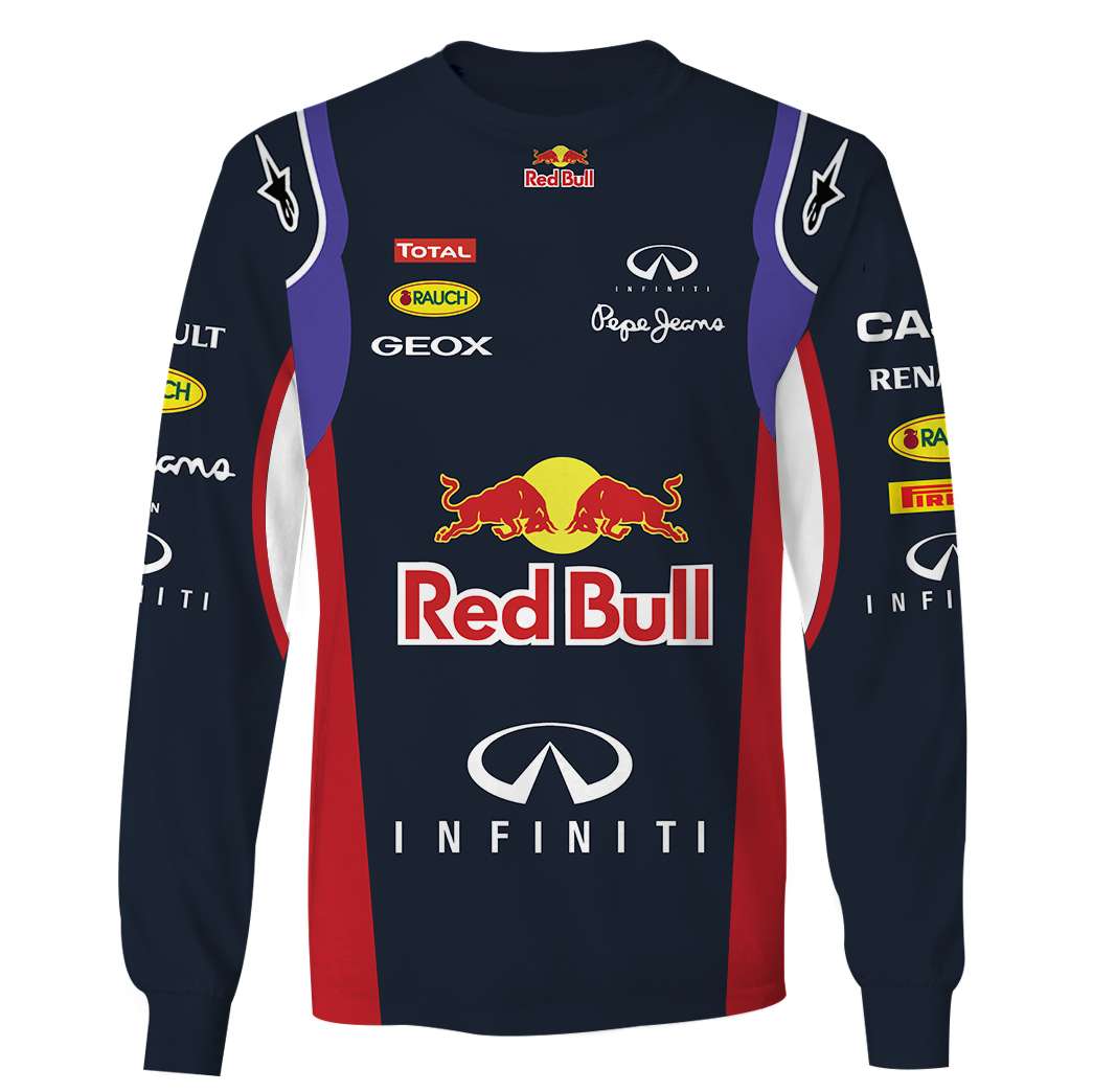 Mark Webber, Sebastian Velvet Hoodie Red Bull Infiniti F1 Sweater Infiniti, Red Bull, Pepe Fames London, Total, Geox, Rauch Racing Uniform