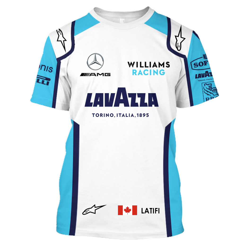 Nicholas Latifi Hoodie Fantasy F1 Sweater Latifi, Williams Racing, Lavazza, Amg Racing Uniform